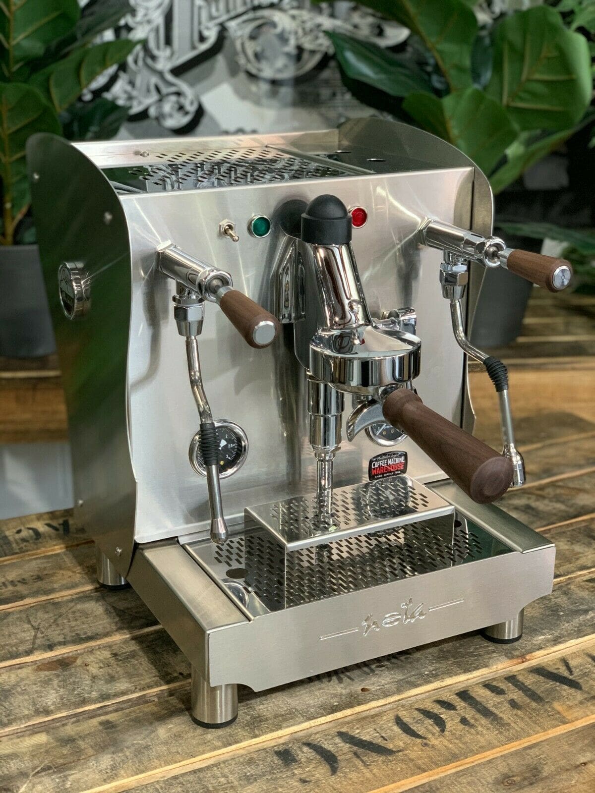Orchestrale Nota Stainless with - 1 Group Commercial Espresso Machine - Timber