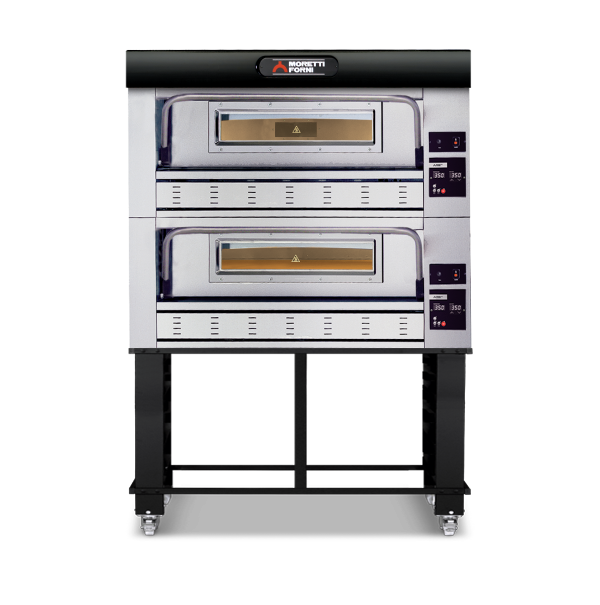 Moretti Forni P110G Double Deck Oven on Stand - 12 x 35cm Pizza
