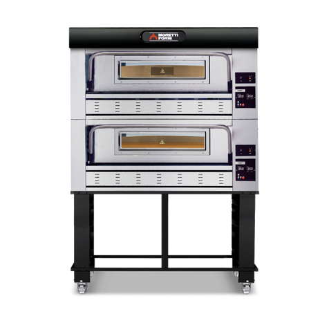 Moretti Forni P110G Double Deck Oven on Stand - 12 x 35cm Pizza