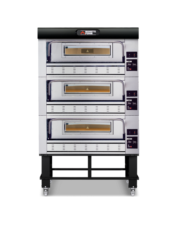 Moretti Forni P110G Triple Deck Oven on Stand - 27 x 35cm Pizza