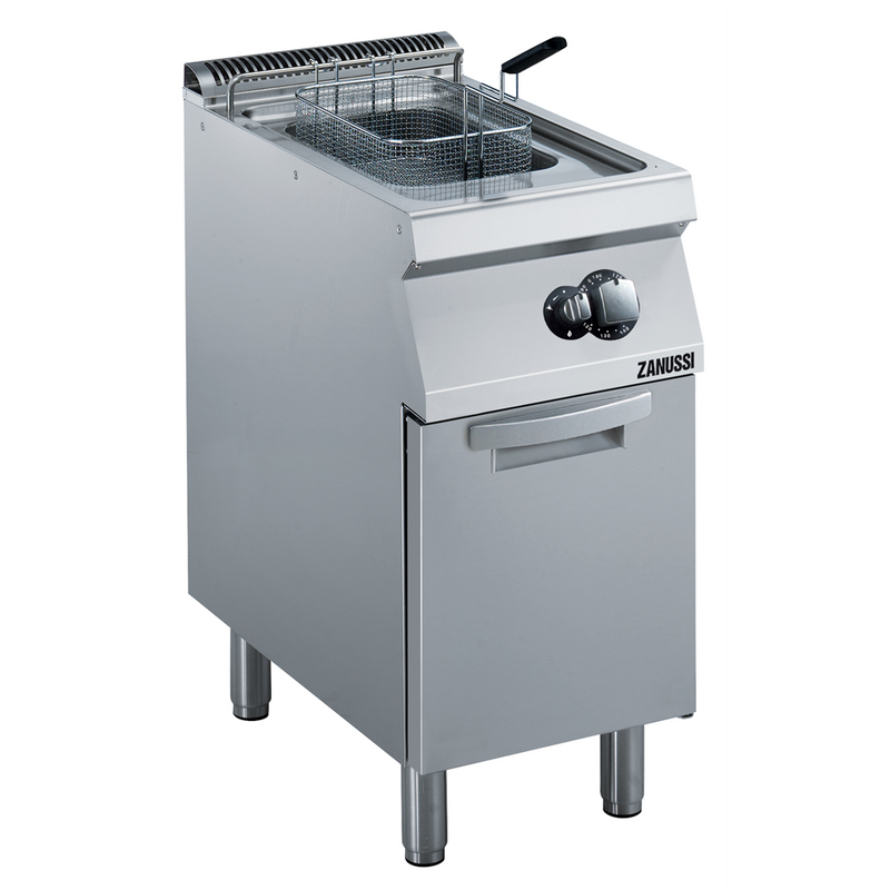 Zanussi Gas 400mm Single Well 15L Freestanding V-Shaped Deep Fryer