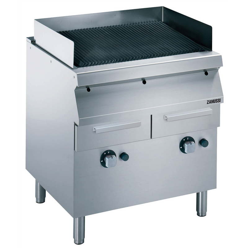 Zanussi Gas 800mm Freestanding Chargrill with Included Base