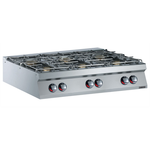 Zanussi Gas 1200mm 6 Open Burner 36mj Boiling Top