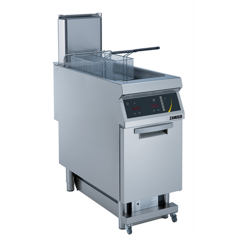 Zanussi Electric 400mm Single Well 23L Freestanding V-Shaped Deep Fryer with Electronic Control