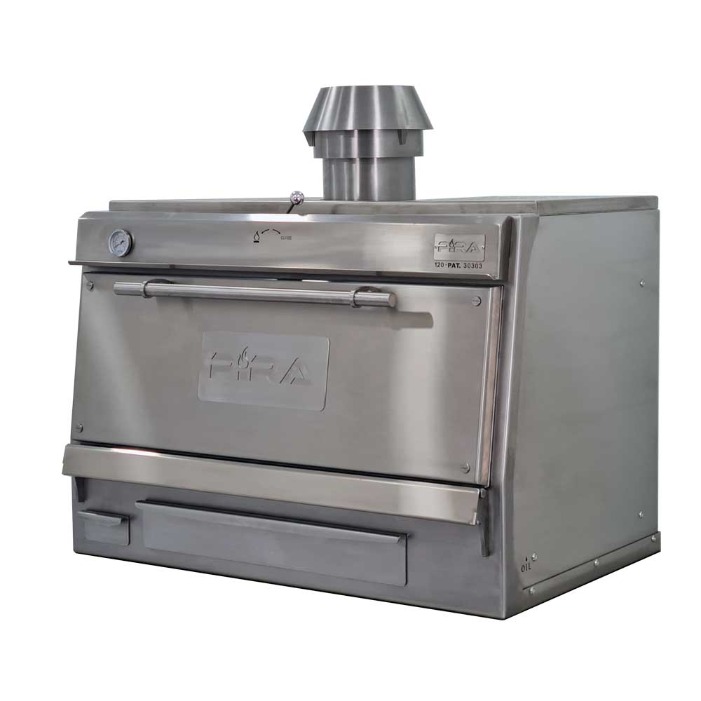 Pira 120 Silver SD Charcoal Oven - 120.106