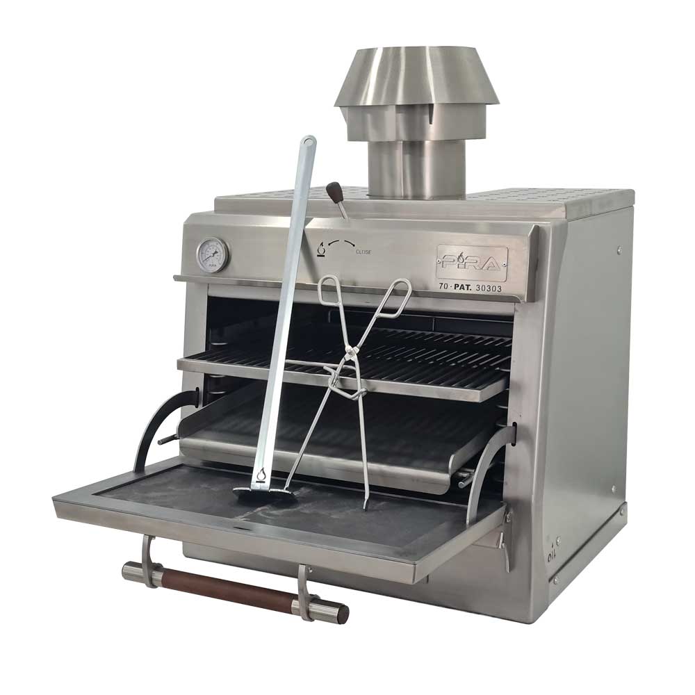 Pira 70 Silver SD Charcoal Oven - 450.106