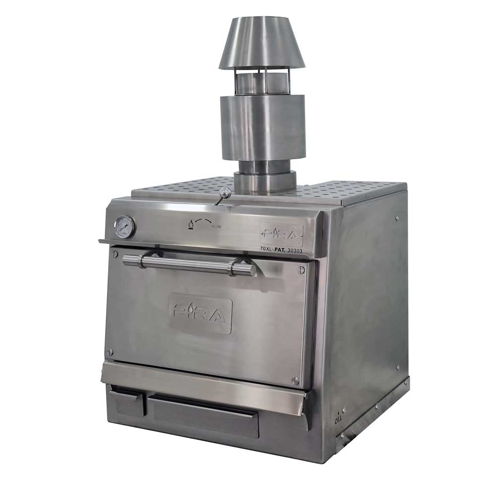 Pira 70 XL Silver SD Charcoal Oven - 480.106