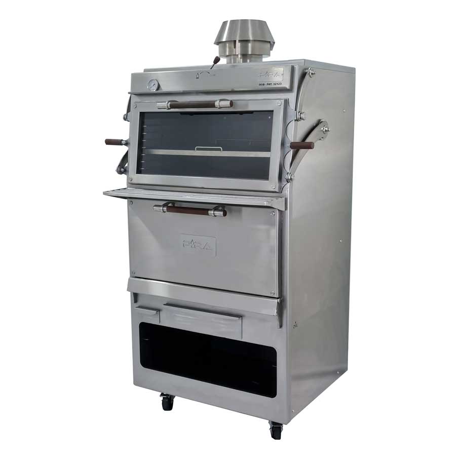 Pira 90 D Silver Charcoal Oven - 170.105