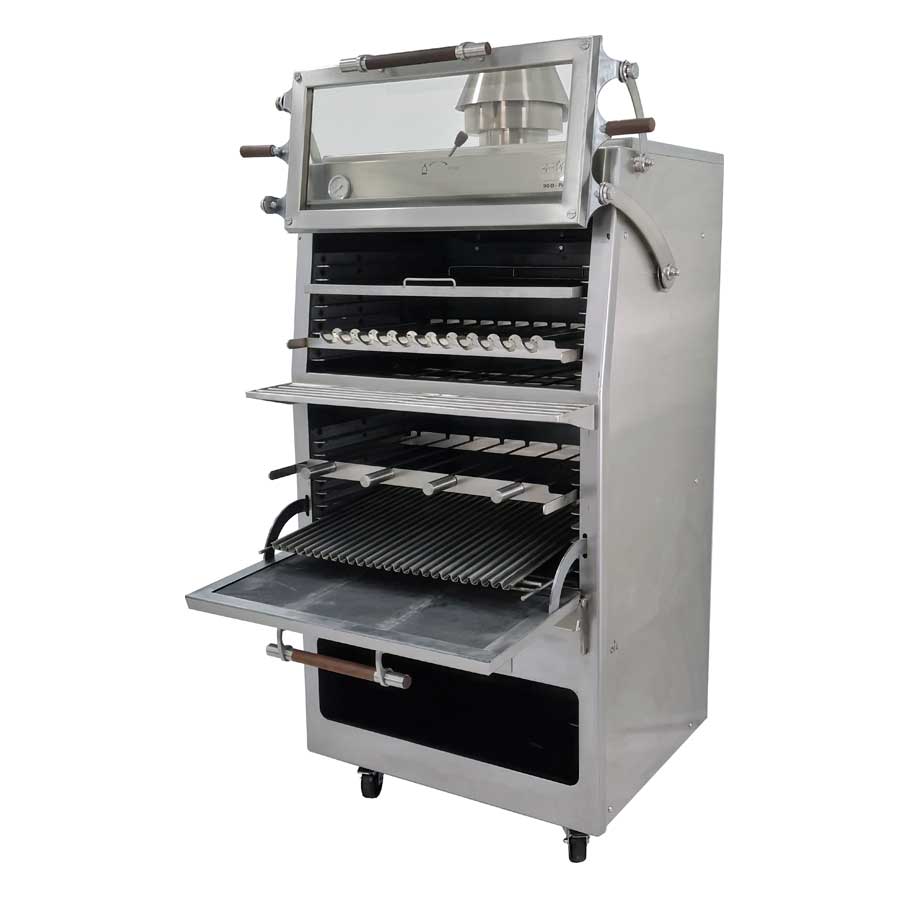 Pira 90 D Silver Charcoal Oven - 170.105