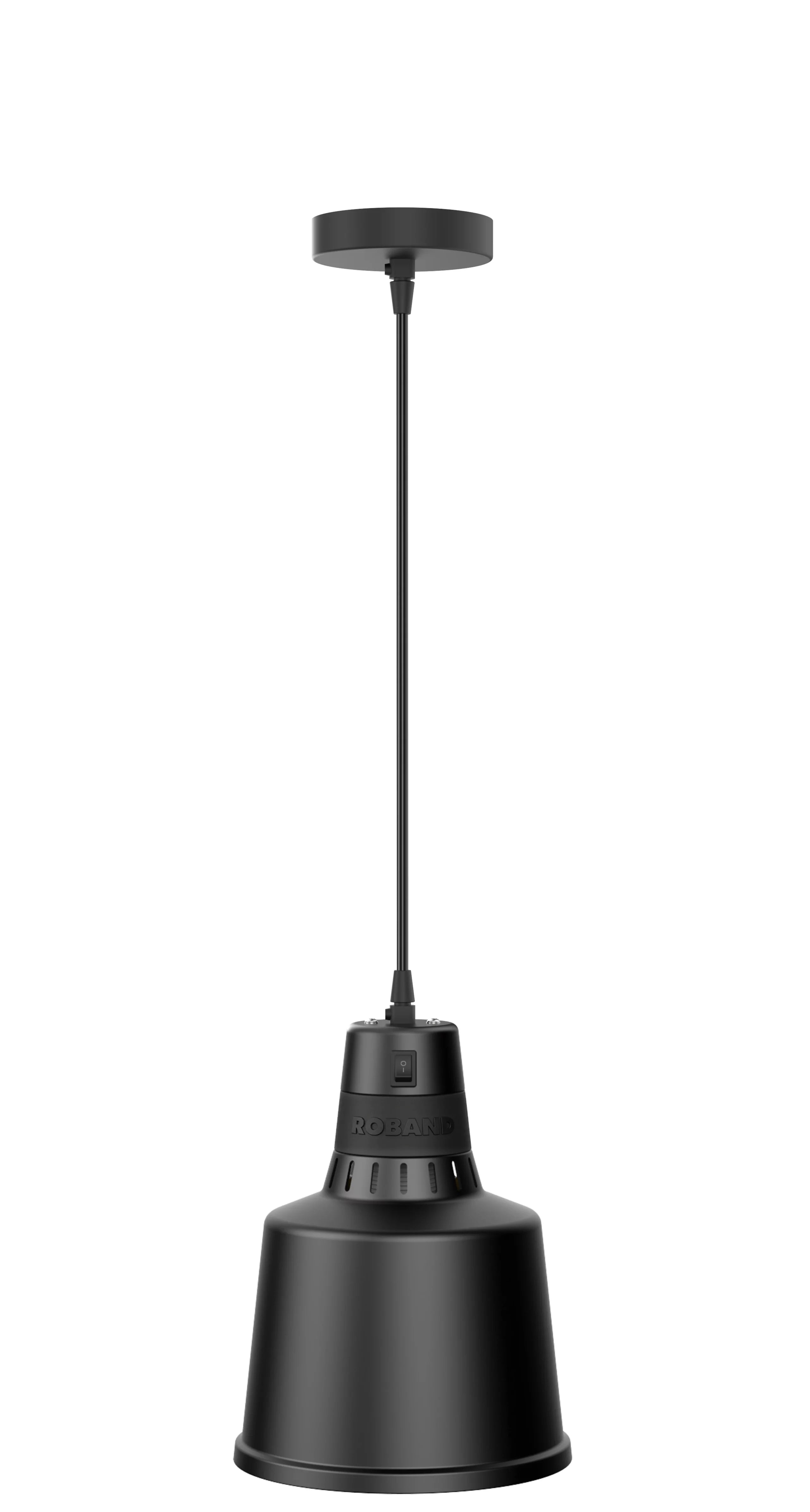 Roband Pendant Heat Lamp - Fixed - 200 Series Black - PF20BK