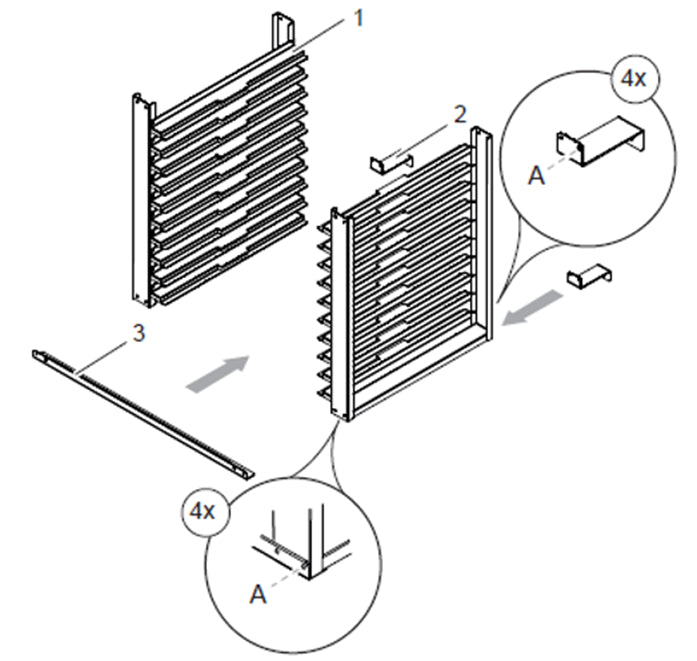 Hobart ECO GN tray slides for stand (SFCM) - PTCM