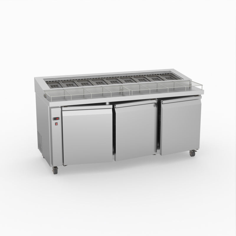 Thermaster Three Door Deluxe Pizza Prep Bench PWB180