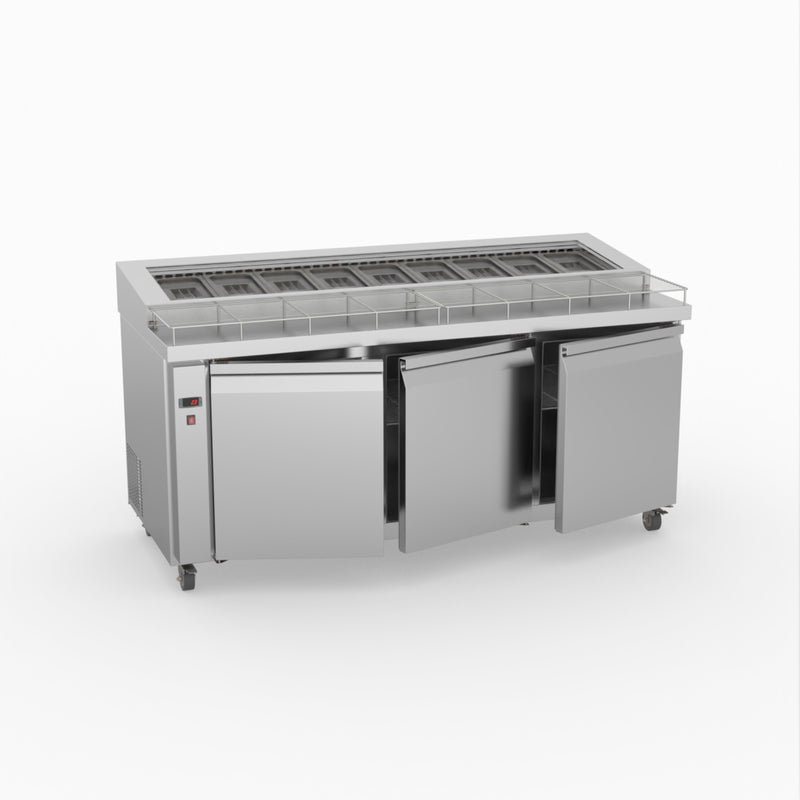 Thermaster Three Door Deluxe Pizza Prep Bench PWB180