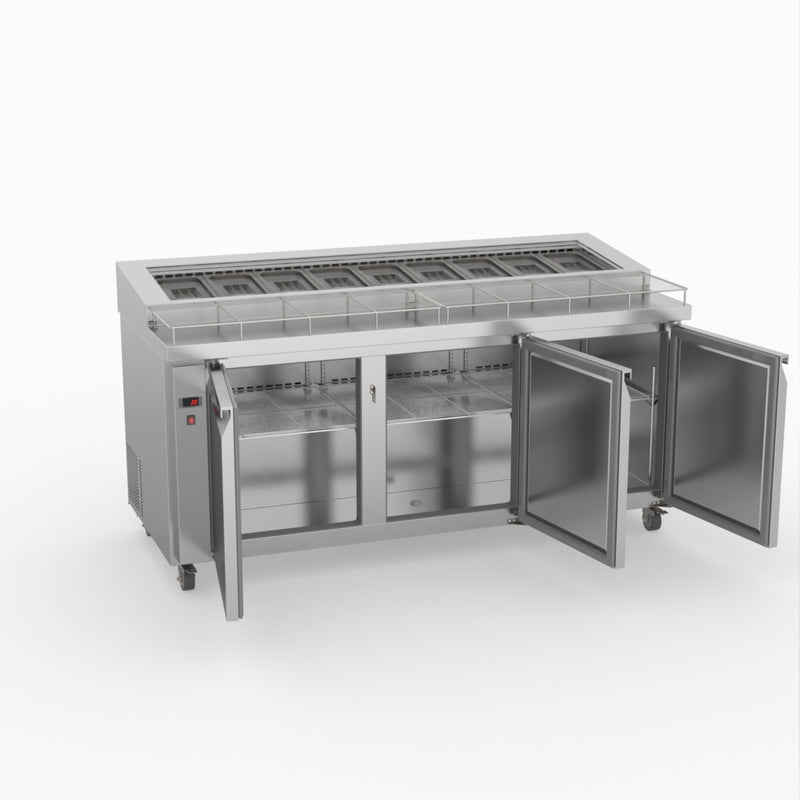 Thermaster Three Door Deluxe Pizza Prep Bench PWB180