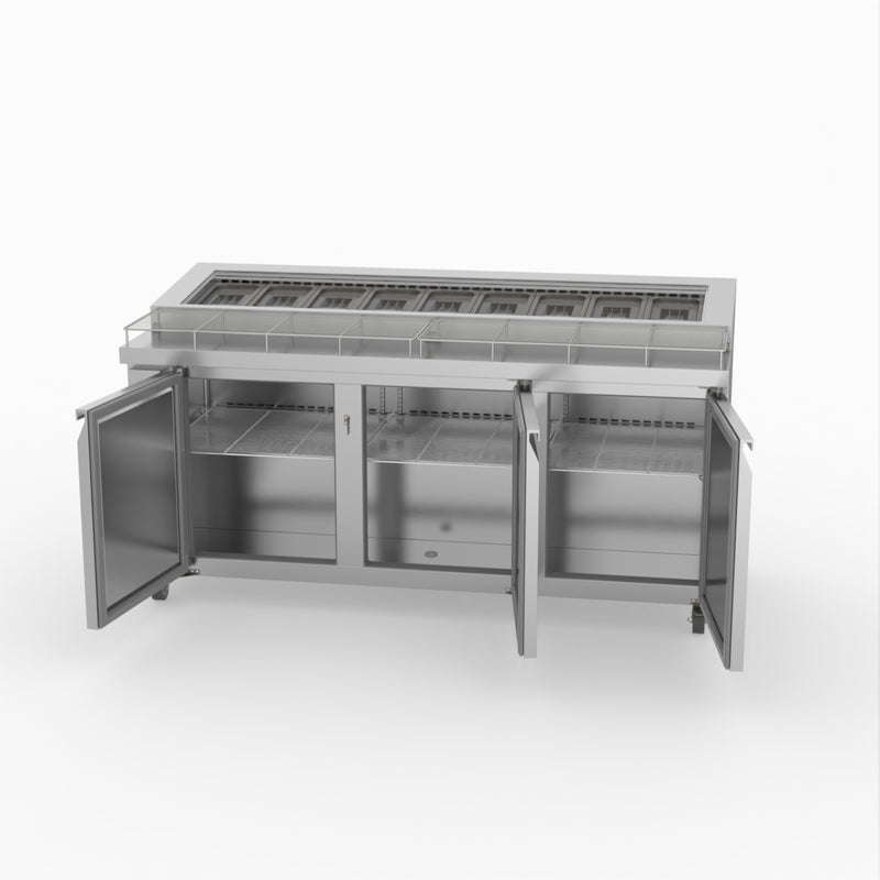 Thermaster Three Door Deluxe Pizza Prep Bench PWB180