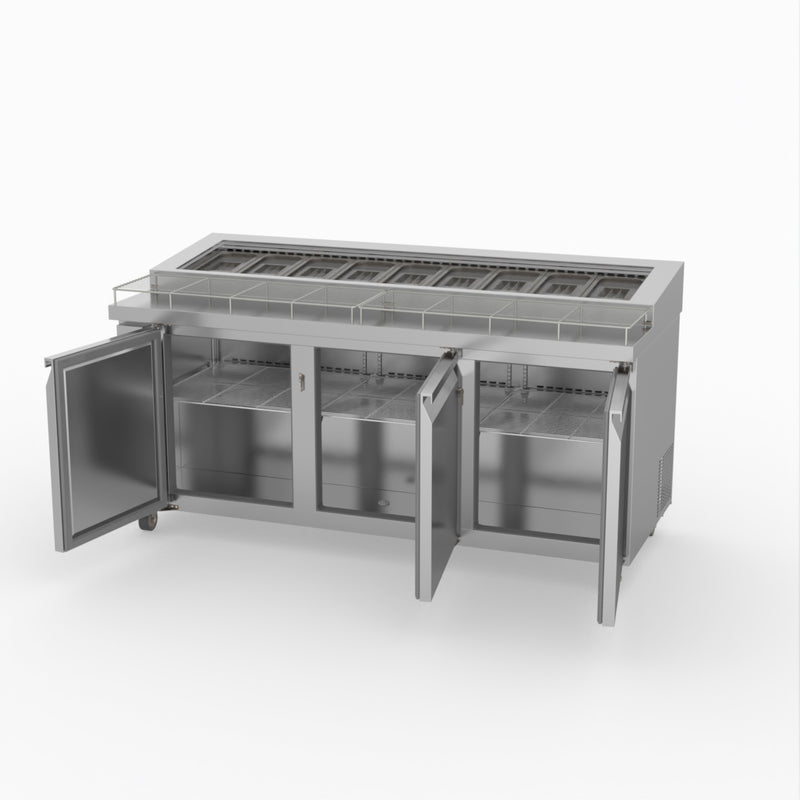 Thermaster Three Door Deluxe Pizza Prep Bench PWB180