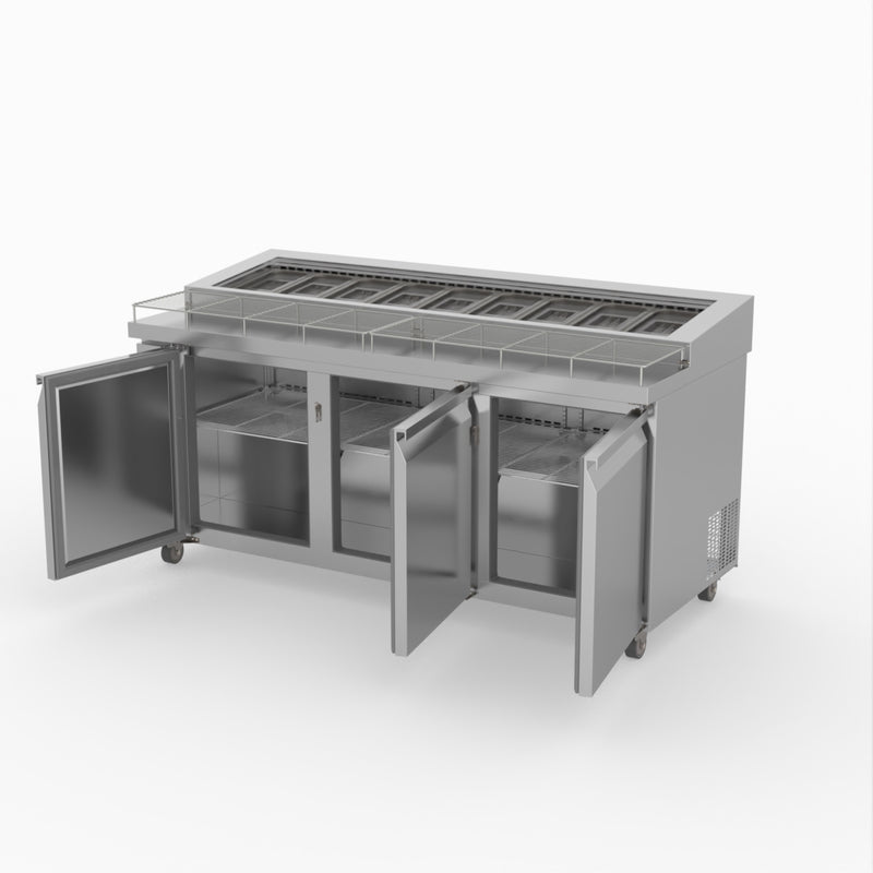 Thermaster Three Door Deluxe Pizza Prep Bench PWB180