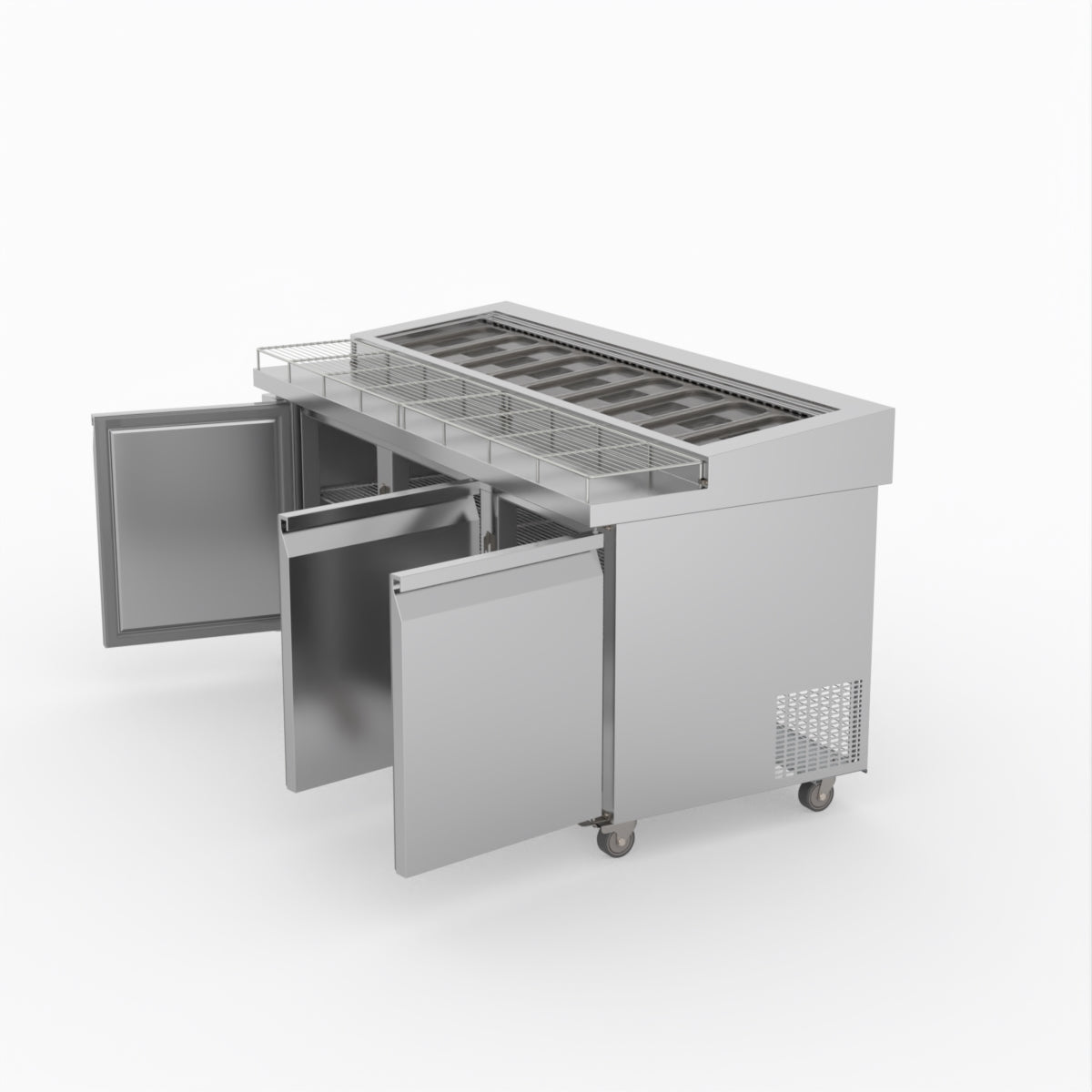 Thermaster Three Door Deluxe Pizza Prep Bench PWB180