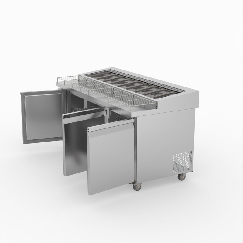 Thermaster Three Door Deluxe Pizza Prep Bench PWB180