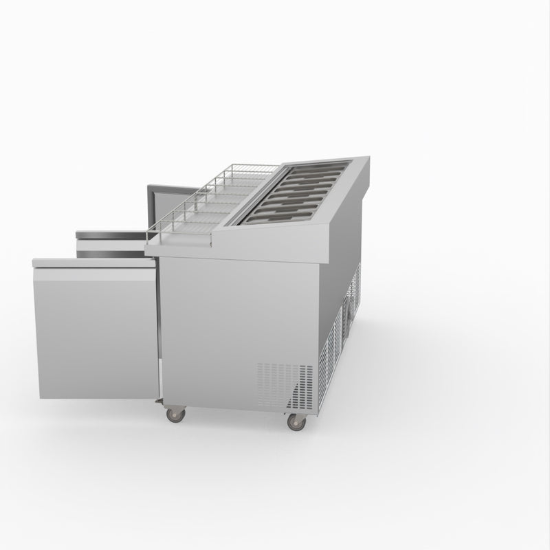 Thermaster Three Door Deluxe Pizza Prep Bench PWB180