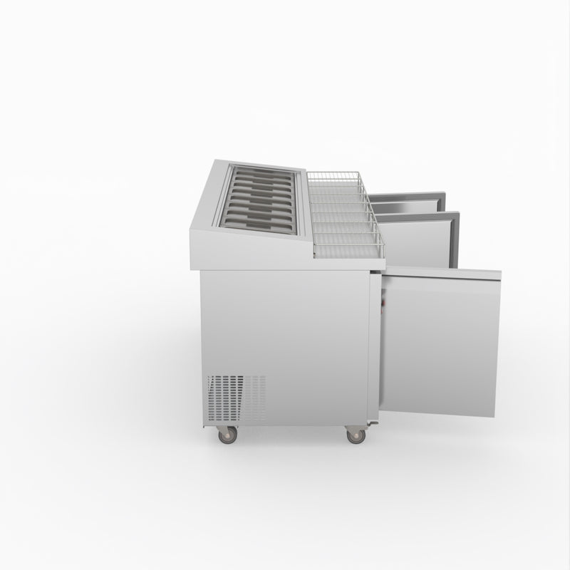 Thermaster Three Door Deluxe Pizza Prep Bench PWB180