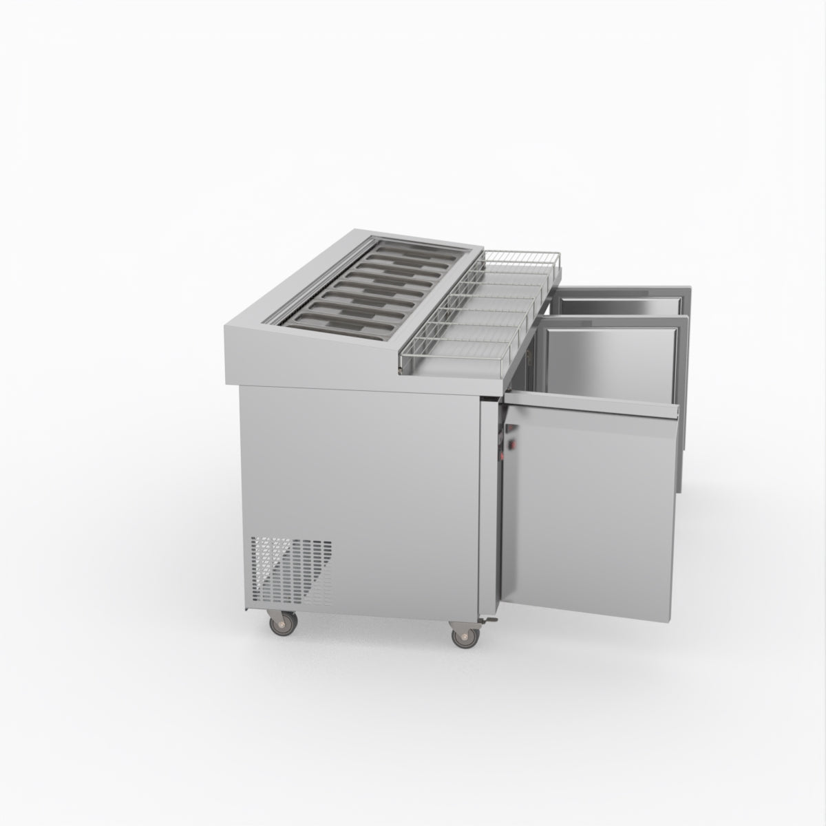 Thermaster Three Door Deluxe Pizza Prep Bench PWB180