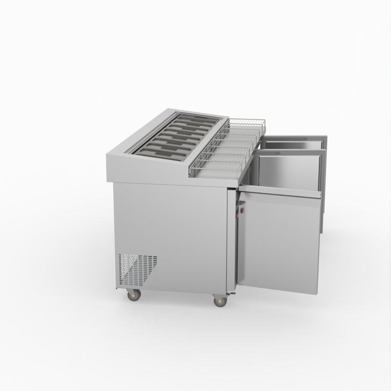 Thermaster Three Door Deluxe Pizza Prep Bench PWB180