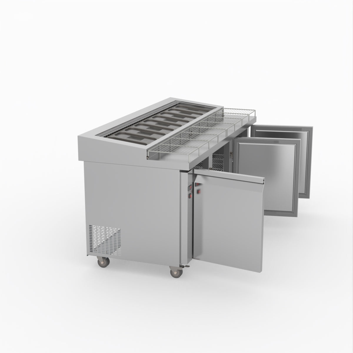 Thermaster Three Door Deluxe Pizza Prep Bench PWB180