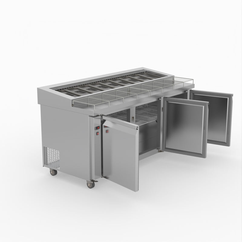 Thermaster Three Door Deluxe Pizza Prep Bench PWB180