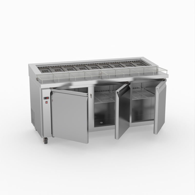 Thermaster Three Door Deluxe Pizza Prep Bench PWB180