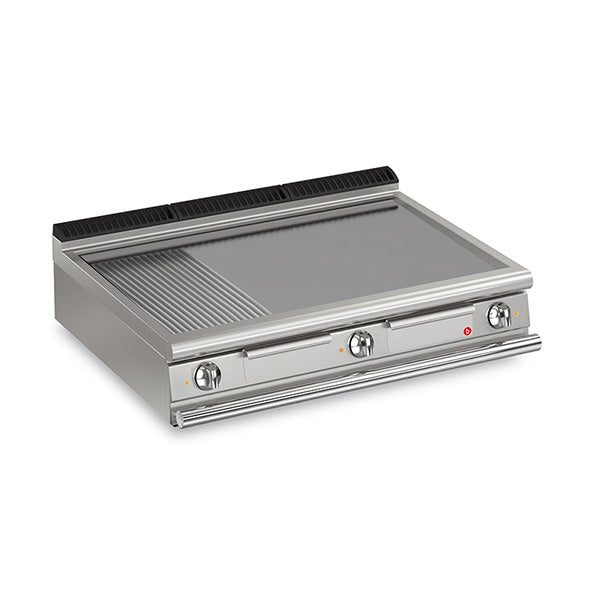 Baron 3 Burner Electric Fry Top With 2/3 Smooth And 1/3 Ribbed Mild Steel Plate Q70FT/E1220
