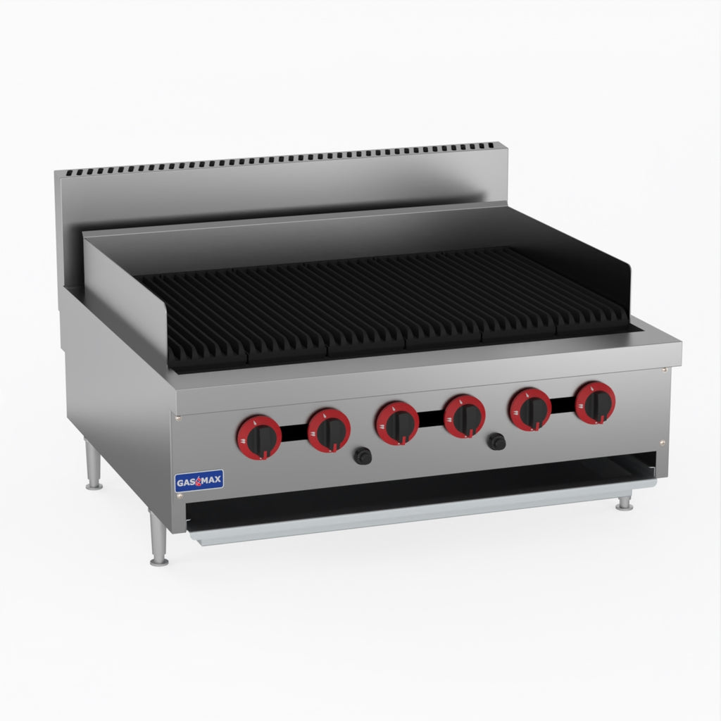 GasMax QR-36E 6 Burner Char Grill Top