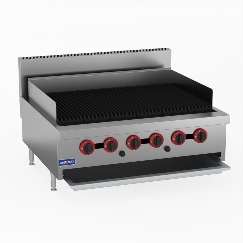 GasMax QR-36E 6 Burner Char Grill Top