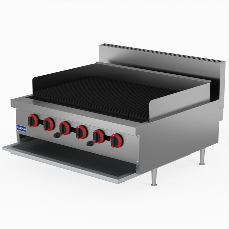 GasMax QR-36E 6 Burner Char Grill Top