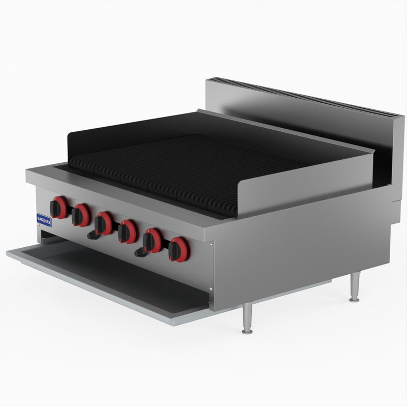 GasMax QR-36E 6 Burner Char Grill Top