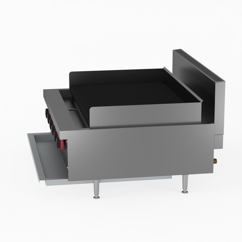 GasMax QR-36E 6 Burner Char Grill Top