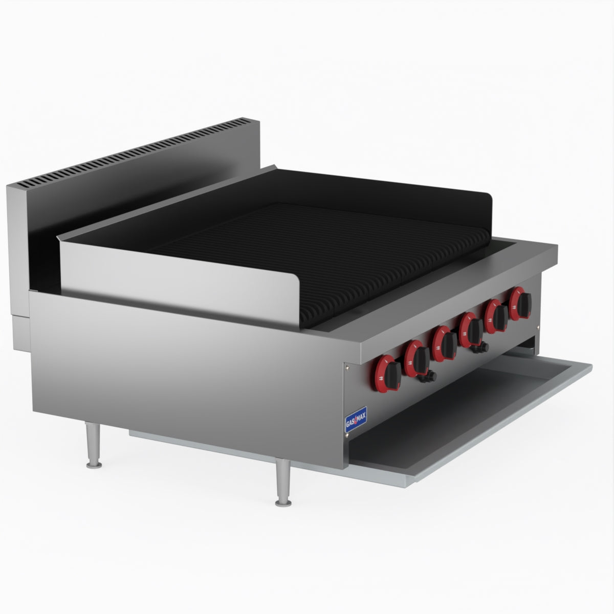 GasMax QR-36E 6 Burner Char Grill Top