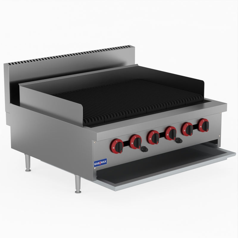 GasMax QR-36E 6 Burner Char Grill Top