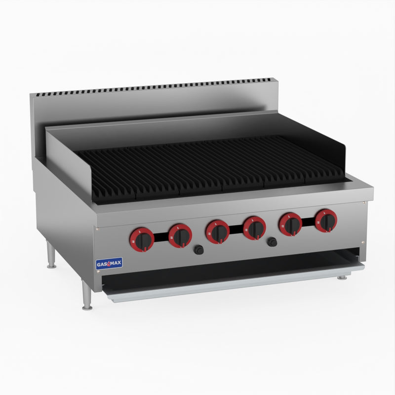 GasMax QR-36E 6 Burner Char Grill Top