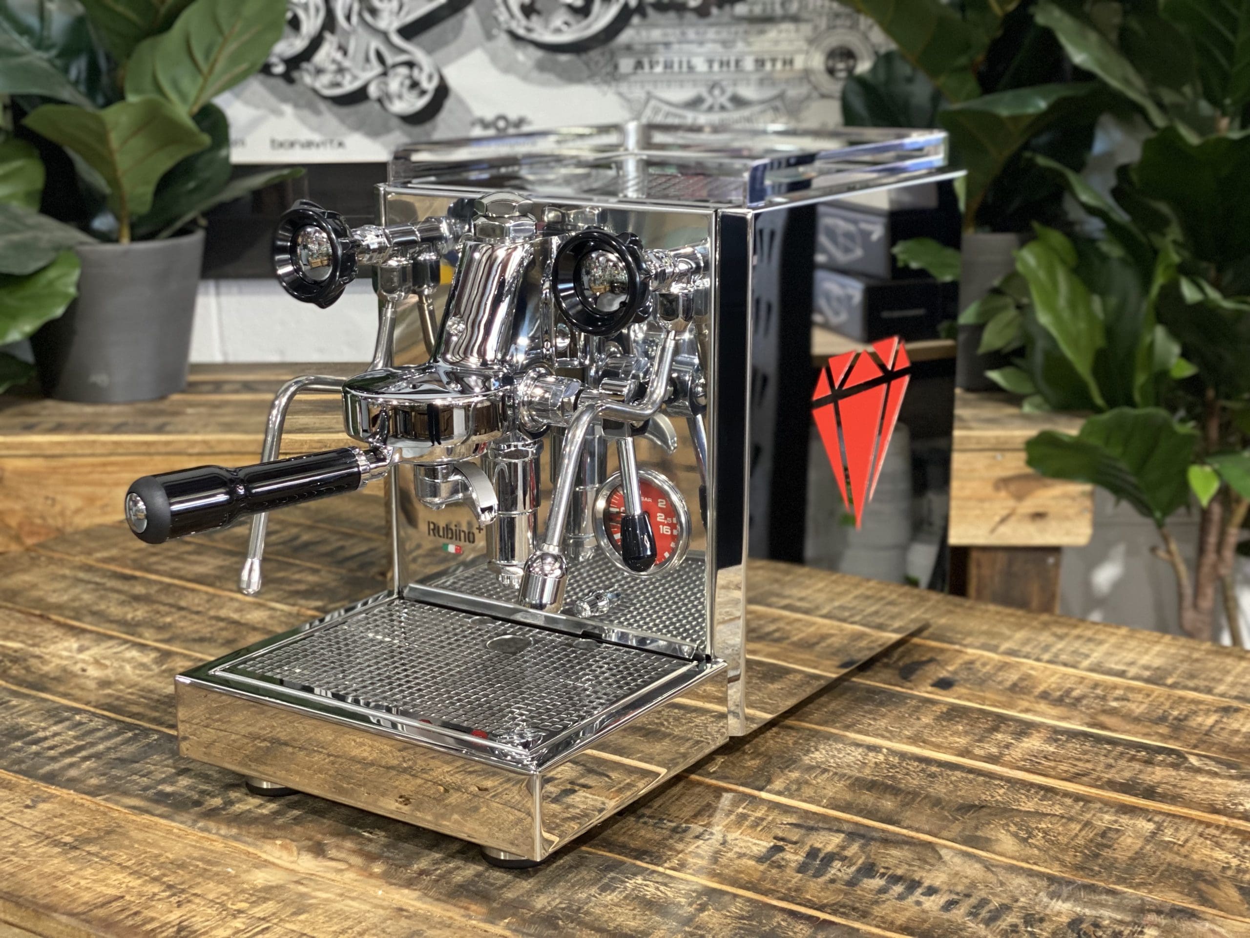 Quick Mill Rubino Plus PID - 1 Group Commercial Espresso Machine - Stainless