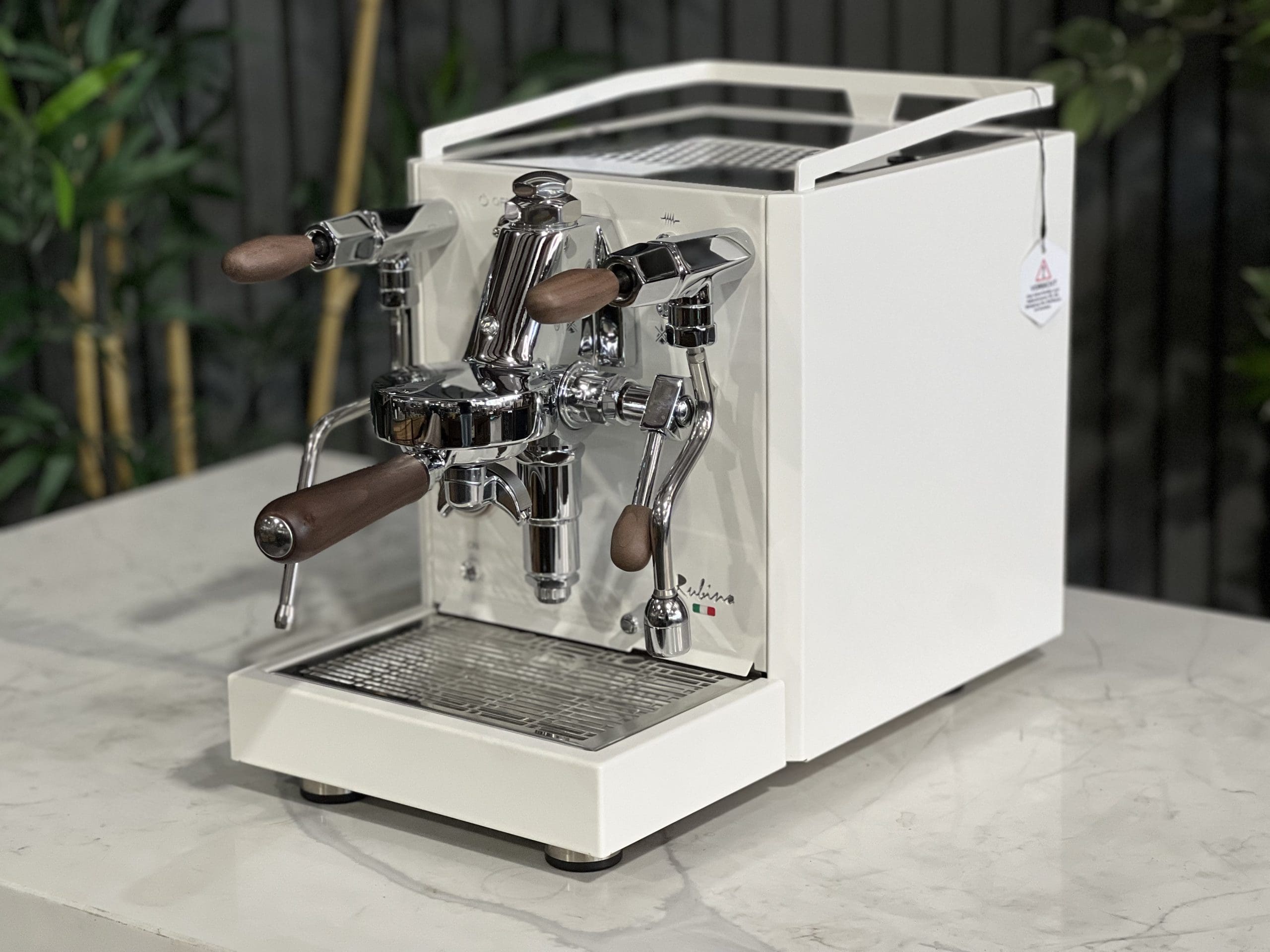 Quick Mill Rubino White - 1 Group Commercial Espresso Machine - Timber