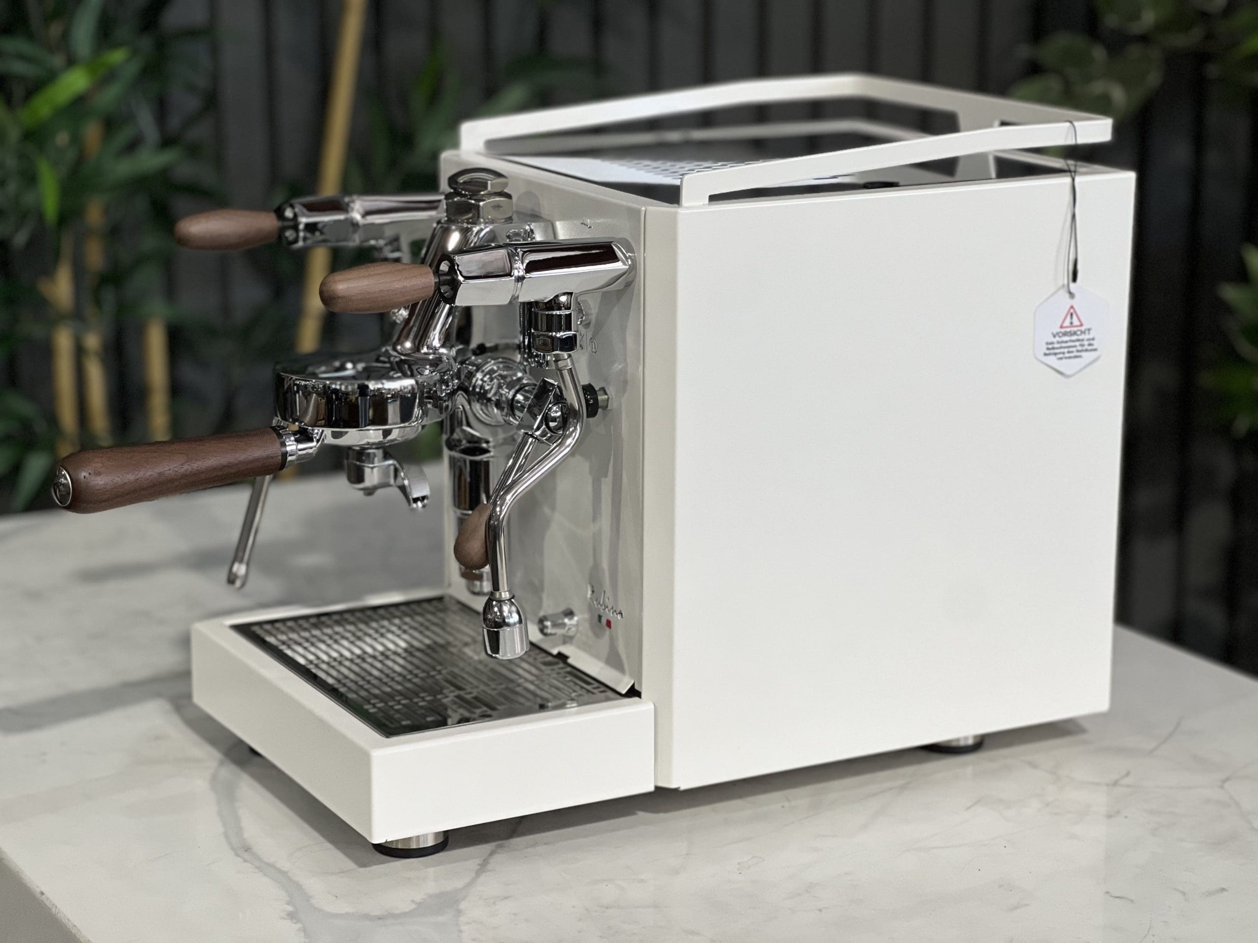 Quick Mill Rubino White - 1 Group Commercial Espresso Machine - Timber