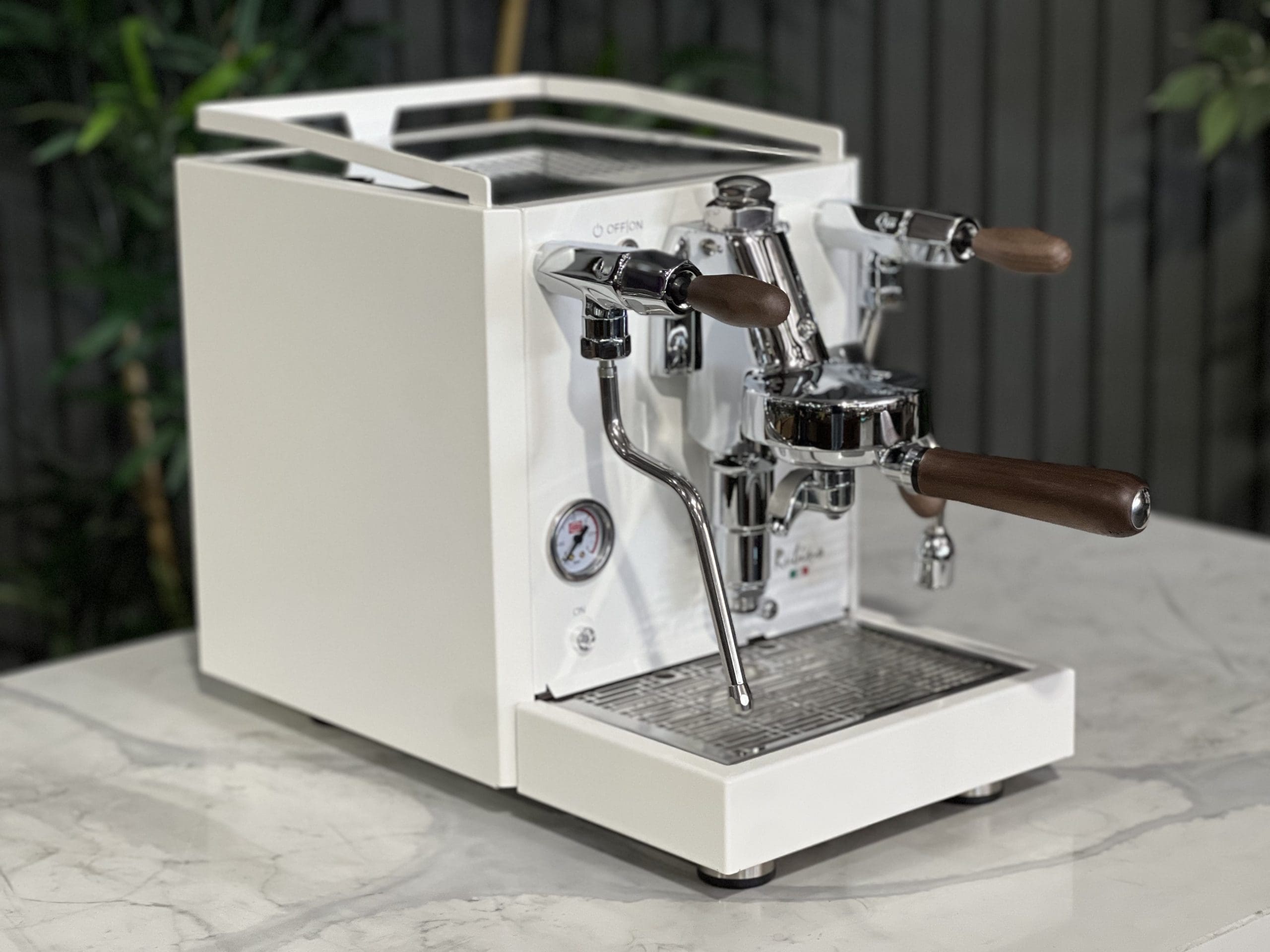 Quick Mill Rubino White - 1 Group Commercial Espresso Machine - Timber