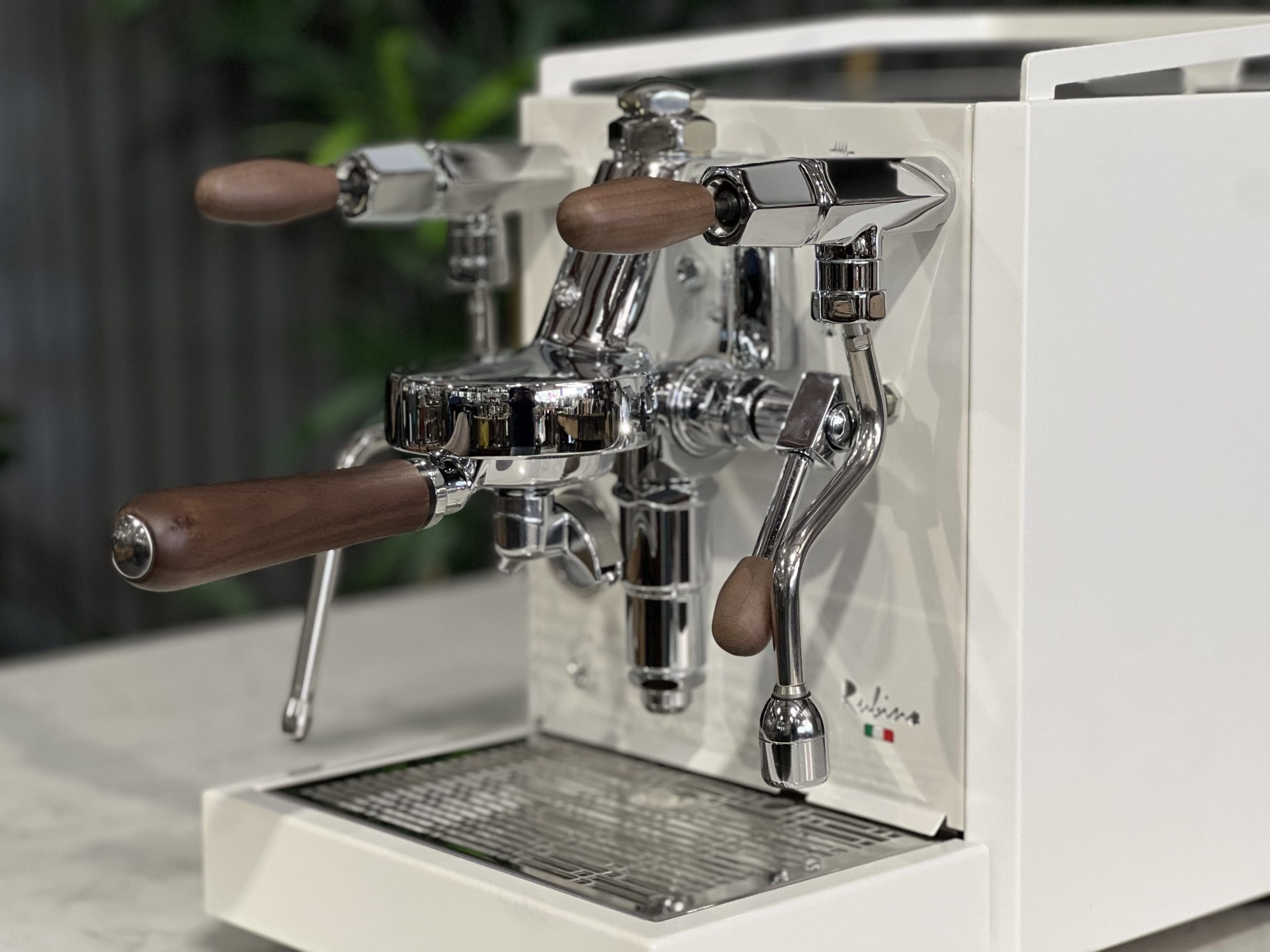 Quick Mill Rubino White - 1 Group Commercial Espresso Machine - Timber