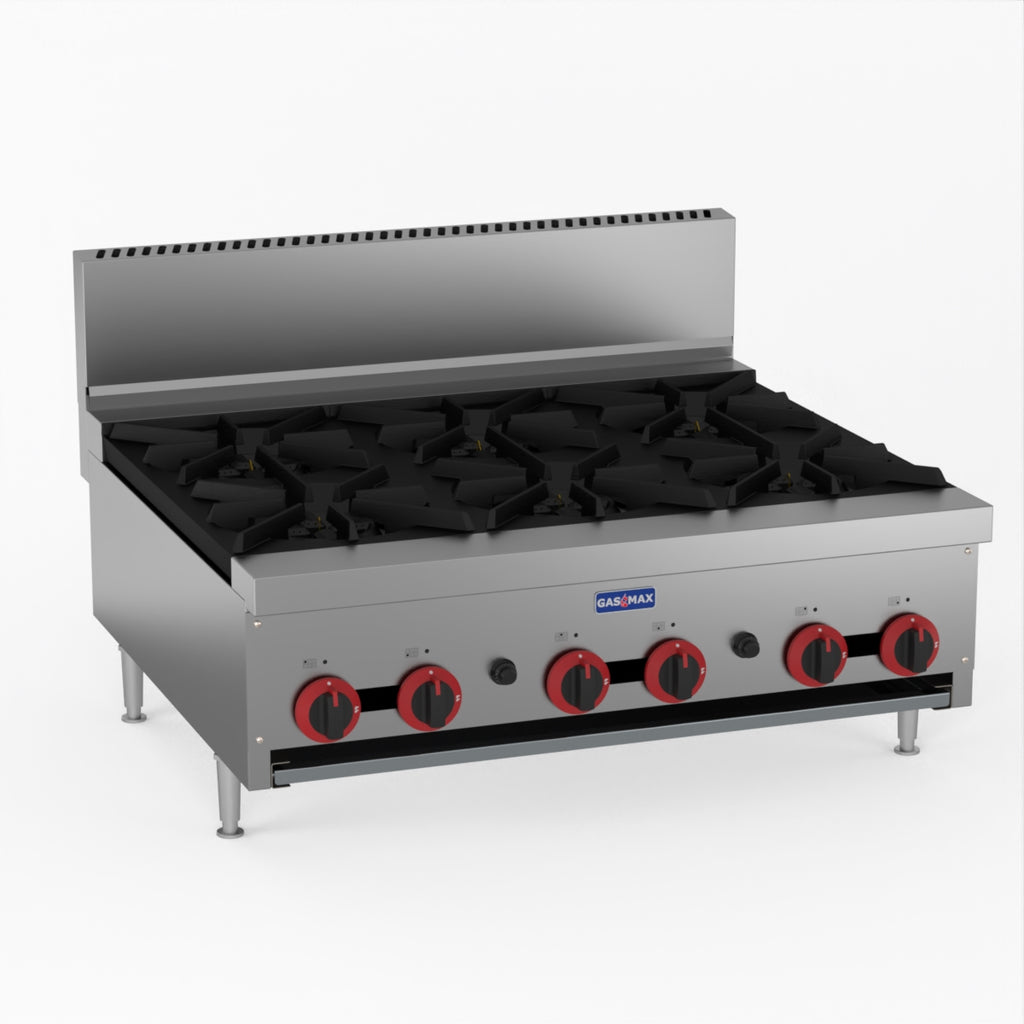 GasMax Gas Cook Top 6 Burners Lpg With Flame Failure RB-6ELPG