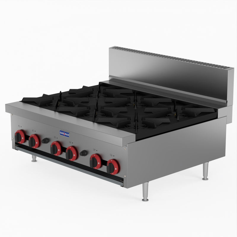 GasMax Gas Cook Top 6 Burners Lpg With Flame Failure RB-6ELPG