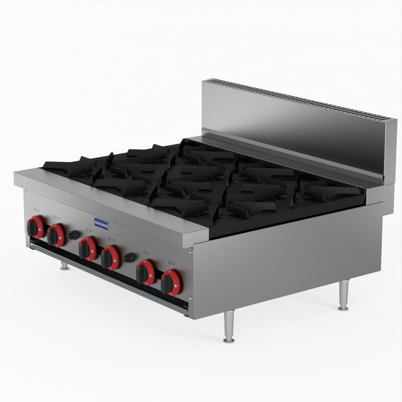 GasMax Gas Cook Top 6 Burners Lpg With Flame Failure RB-6ELPG