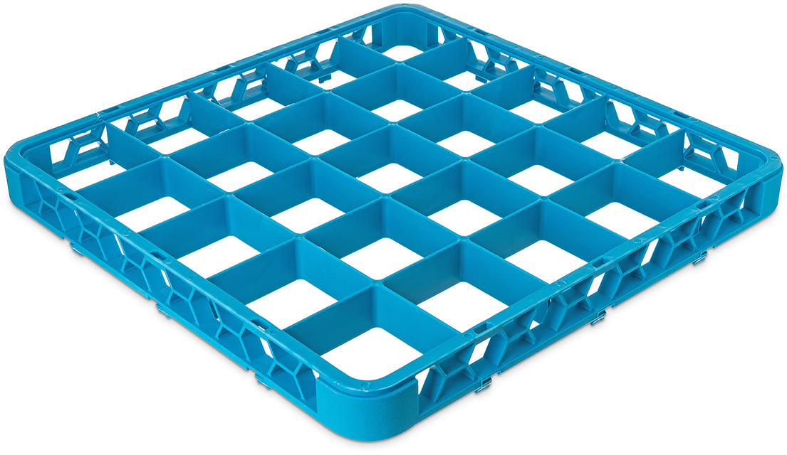 RE2514 Carlisle OptiClean™ Blue 25-Compartment Divided Rack Extender 500mm x 50mm x 45mm Compartment 90mm x 90mm