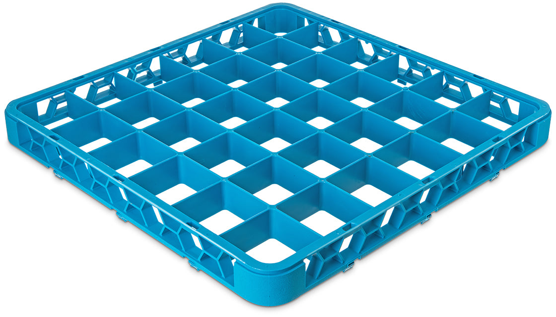 Carlisle OptiClean™ Blue 36-Compartment Divided Rack Extender 500mm x 50mm x 45mm Compartment 74mm x 74mm - RE3614