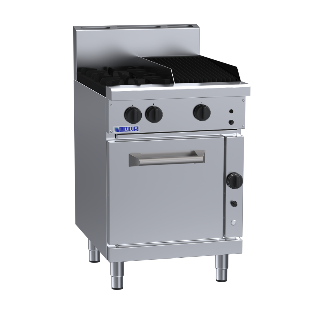 Luus RF-2B3C 600mm Gas 2 Burner 300mm Chargrill Range & Convection Oven RF-2B3C-LPG